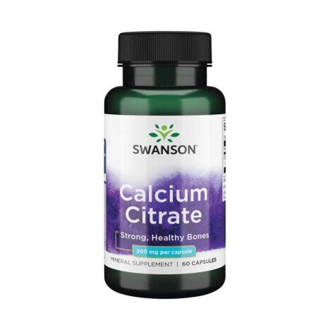 Swanson Calcium Citrate 200mg 60 Capsule